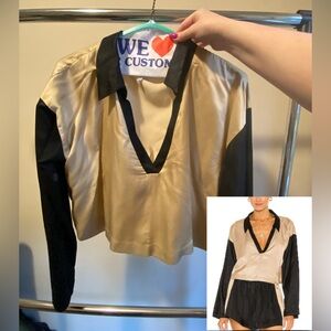 Weekend Stories Jade Top - Champagne & Black